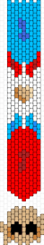 Goob tie w goob charm! - light blue, red