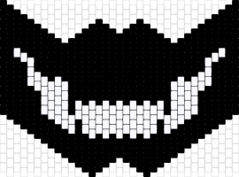 White poisonmouth - mouth,mask,spooky,grin,smile,dark,white,black