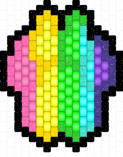 Rainbow glow in the dark paw! - yellow,green