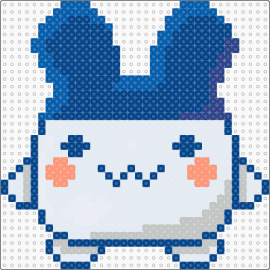 Mimichi (tamagotchi character) - mimichi,tamagotchi,nostalgia,character,retro,video game,blue,white