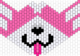 Pink furry mask - furry,tongue,community,mask,pink,white