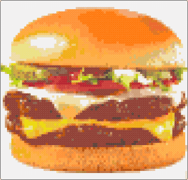 The King - hamburger,burger king,bun,sandwich,fast food,cheese,orange,brown