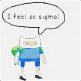 FINN THE HUMAN - finn,adventure time,chat,bubble,text,character,cartoon,tv show,light blue,white