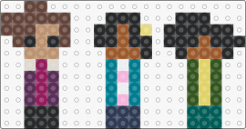 . - minecraft,characters,charms,cute,simple,colorful,brown,black,teal