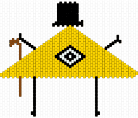 Bill - bill cipher,gravity falls,character,animation,tv show,yellow,black