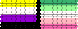 Nonbinary x Abrosexual - nonbinary,abrosexual,pride,community,cuff,colorful,green,pink,purple,yellow