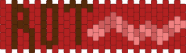 ROT Earthworm Cuff - red