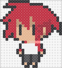 Maeno - maeno aki,zeno,chibi,character,video game,horror,rpg,red,tan