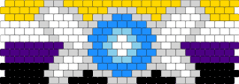 non-binary navi from zelda - navi,nonbinary,legend of zelda,pride,video game,cuff,light blue,gray,white