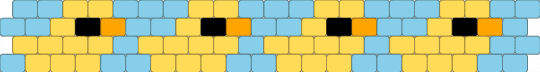 ducky peyote cuff - light blue, yellow