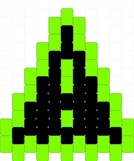 Green and black caution sign - black, green
