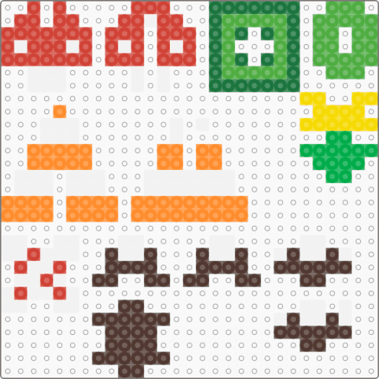 3d idea board 1 - brown, green, orange, red