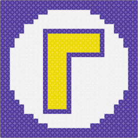 Waluigi Circle Icon - waluigi,nintendo,logo,text,panel,coaster,video game,purple,yellow,white