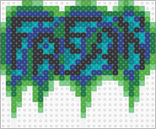 dripping freak perler - green