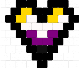 Nonbinary Heart - nonbinary,heart,pride,white,yellow,black