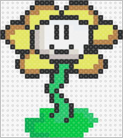 Flowey - flowey,undertale,flower,character,smile,video game,green,white,yellow