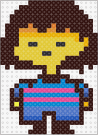 Frisk - frisk,deltarune,character,video game,yellow,blue,brown