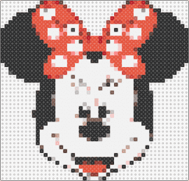 Minnie Mouse - minnie mouse,disney,mickey,character,head,smile,bow,classic,red,black,white