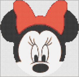 Minnie Face - minnie mouse,disney,mickey,character,head,bow,classic,red,black,white