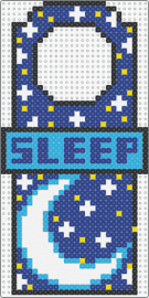 SLEEP - sleep,door hanger,night,moon,text,stars,blue,black,white