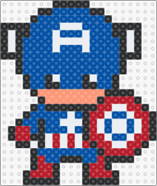 Captain America - captain america,marvel,superhero,chibi,character,avengers,movie,comic,blue,red