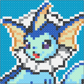 vaporeon pfp - vaporeon,pokemon,portrait,profile,gaming,panel,tan,blue,teal