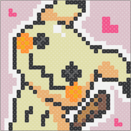 lil cutie - mimikyu,pokemon,character,gaming,portrait,panel,yellow,pink