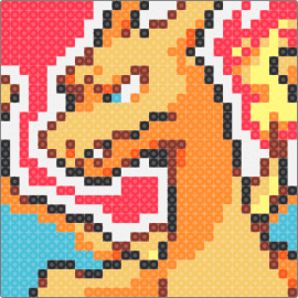 charizard profile - charizard,pokemon,portrait,dragon,profile,fiery,orange,red