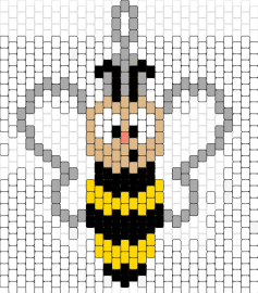 bee - bee,insect,winged,yellow,black