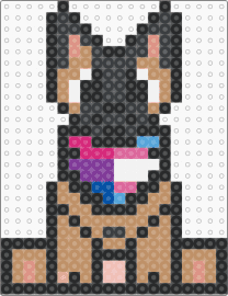 Trans+Bi German Shepard  (4 claypuppington) - german shepard,dog,trans,bisexual,pride,animal,cute,tan,black