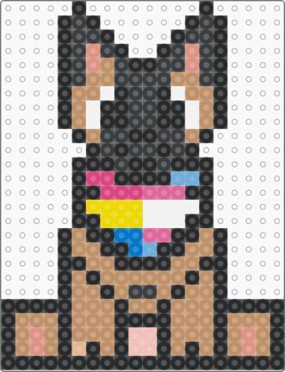 German Sheperd (Pan + trans) - black, dog, german shepherd, pan, pansexual, puppy, tan, trans, trans pan, transgender