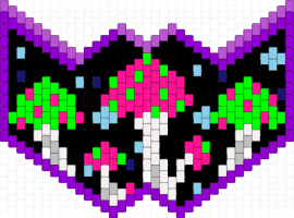 Funky lil mushroom mask :3 - mushrooms,neon,psychedelic,mask,fungus,black,pink,green,purple