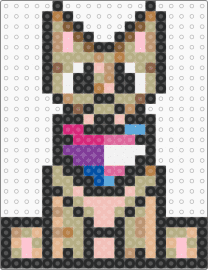 Trans+Bi Coyote (4 claypuppington) - coyote,trans,bisexual,pride,animal,cute,tan