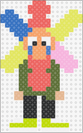 Mr. Plant Perler - the world of mr plant,flower,pendant,colorful,petals,character,tiktok,red,blue,green,orange,yellow