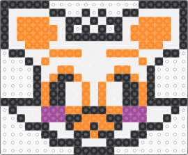 Lolbit Perler necklace X3 - orange,fnaf,perler,fox,five nights at freddys,spooky,furry,bleh