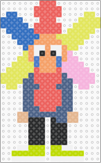 Mr. Plant Perler - the world of mr plant,flower,blue,red,yellow