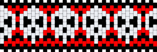 🖤♥️💀Red and Black striped skull cuff 💀♥️🖤 - white,red,skull,emo,goth,striped,edgy,skulls,multistitch,bwabwabwabwa