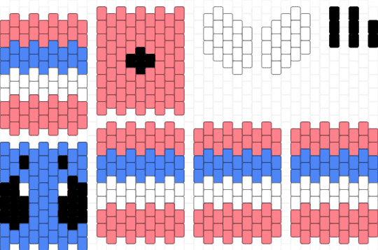 Minecraft bee (Trans) - blue, red