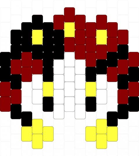 Pierrot - character, clown, head, pierrot, red, the freak circus, video game, yellow
