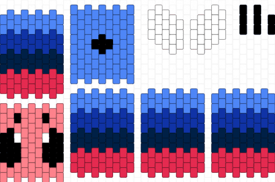 Minecraft bee (Omni) - blue, red