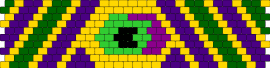 Cyclops eye - eye,cyclops,stripes,trippy,cuff,yellow,purple,green