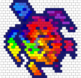 Rainbow turtle project - turtle,reptile,colorful,blue,red