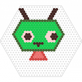 GIR!!!!!!! - gir,invader zim,character,derpy,tongue,cartoon,tv show,head,green,red