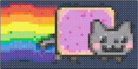 2 board wide Nyan cat - nyan cat,meme,pop tart,rainbow,pink,gray,blue