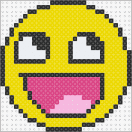 XD epicface! - epic face,emoji,roblox,smiley,video game,happy,yellow,pink