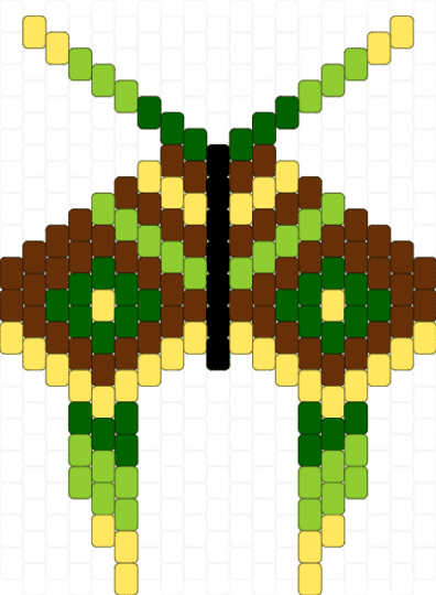 Moth number too many - green,brown