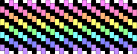 Black and pastel rainbow (diagonal) - pastel,diagonal,stripes,colorful,dark,cuff,black,pink,teal,orange,purple