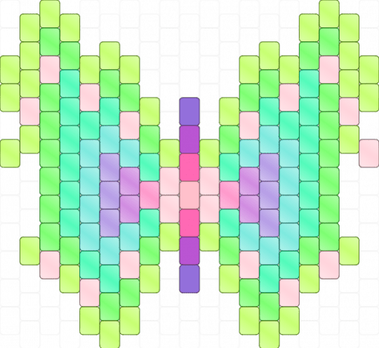 Butterfly 2 - butterfly,neon,translucent,bright,insect,charm,animal,pink,green