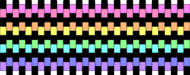 Black and pastel rainbow (horizontal) - pastel,zipper,stripes,colorful,dark,cuff,black,pink,teal,orange