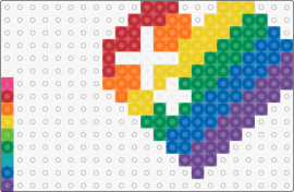 Rainbow pixel heart - heart,rainbow,sparkle,shiny,love,valentine,colorful